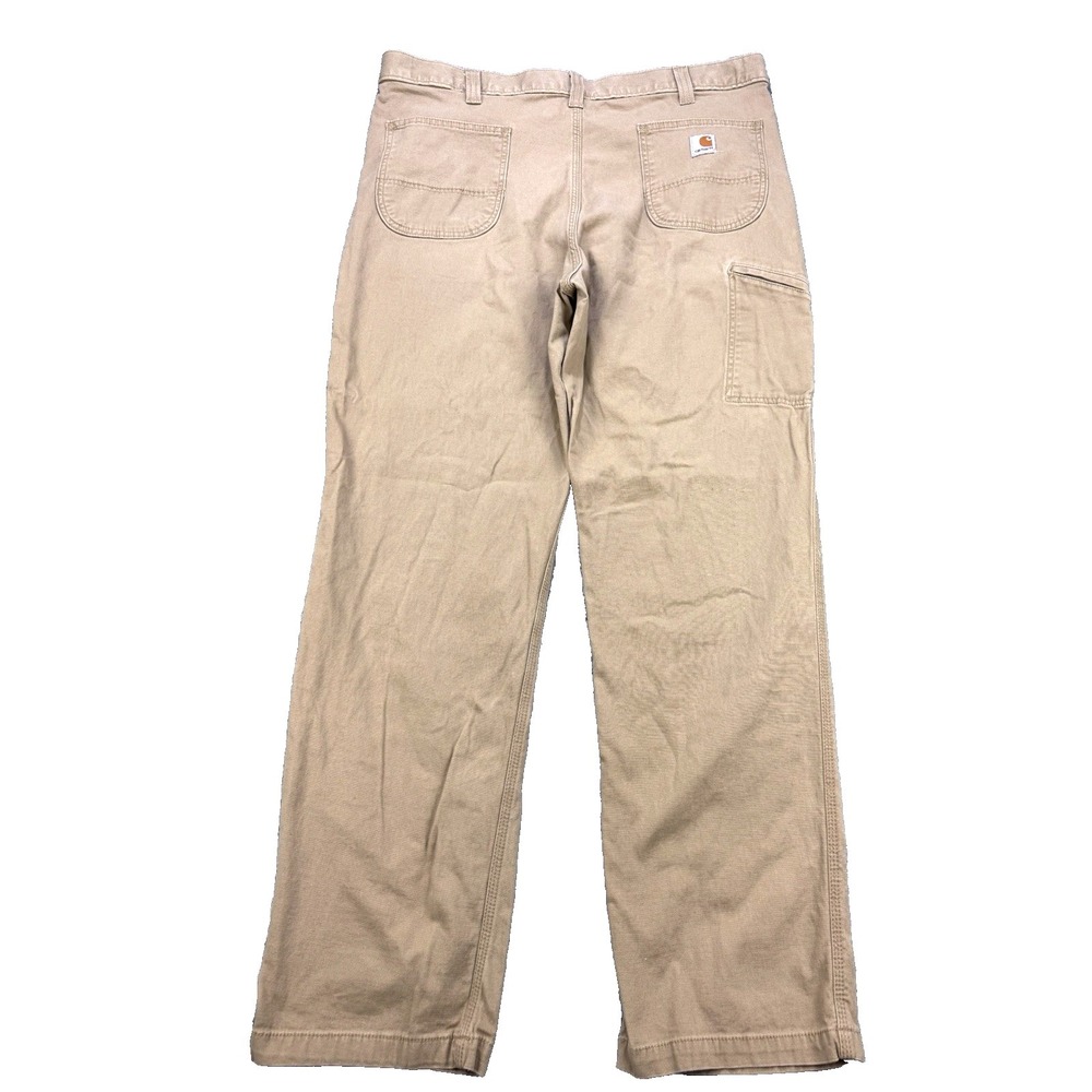Carhartt Jeans Men 40x34 Beige Relax Cargo Duck Canvas Denim